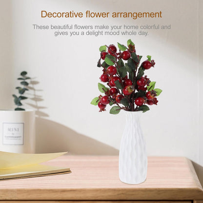 Group of 5 Pomegranate Berries Bouquet Floral Artificial Flowers Pomegranate Berries Branches Artificial Rosehip Berries Simulation Pomegranate Fruit Floral Decor