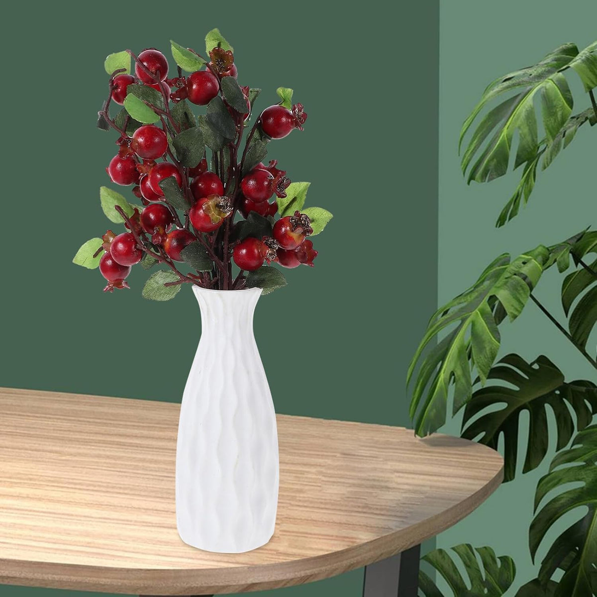 Group of 5 Pomegranate Berries Bouquet Floral Artificial Flowers Pomegranate Berries Branches Artificial Rosehip Berries Simulation Pomegranate Fruit Floral Decor