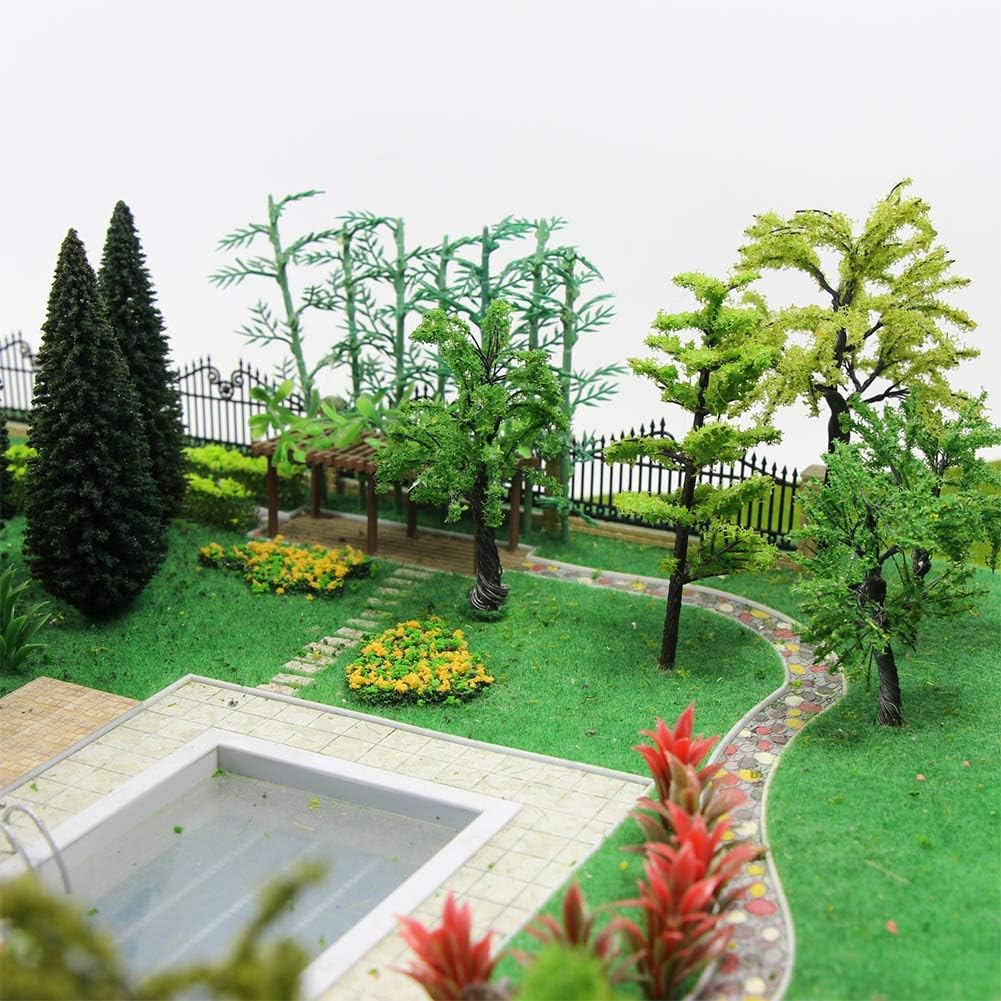 13"x39" Artificial Craft Model Grass Mat DIY Decoration for Scenery Lawn Moss,Not for Garden(Deep Green)