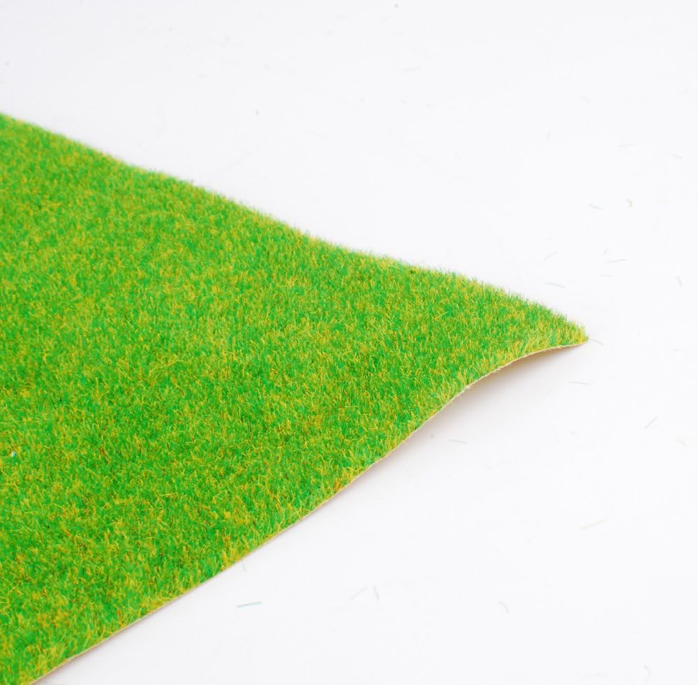 13"x39" Artificial Craft Model Grass Mat DIY Decoration for Scenery Lawn Moss,Not for Garden(Deep Green)
