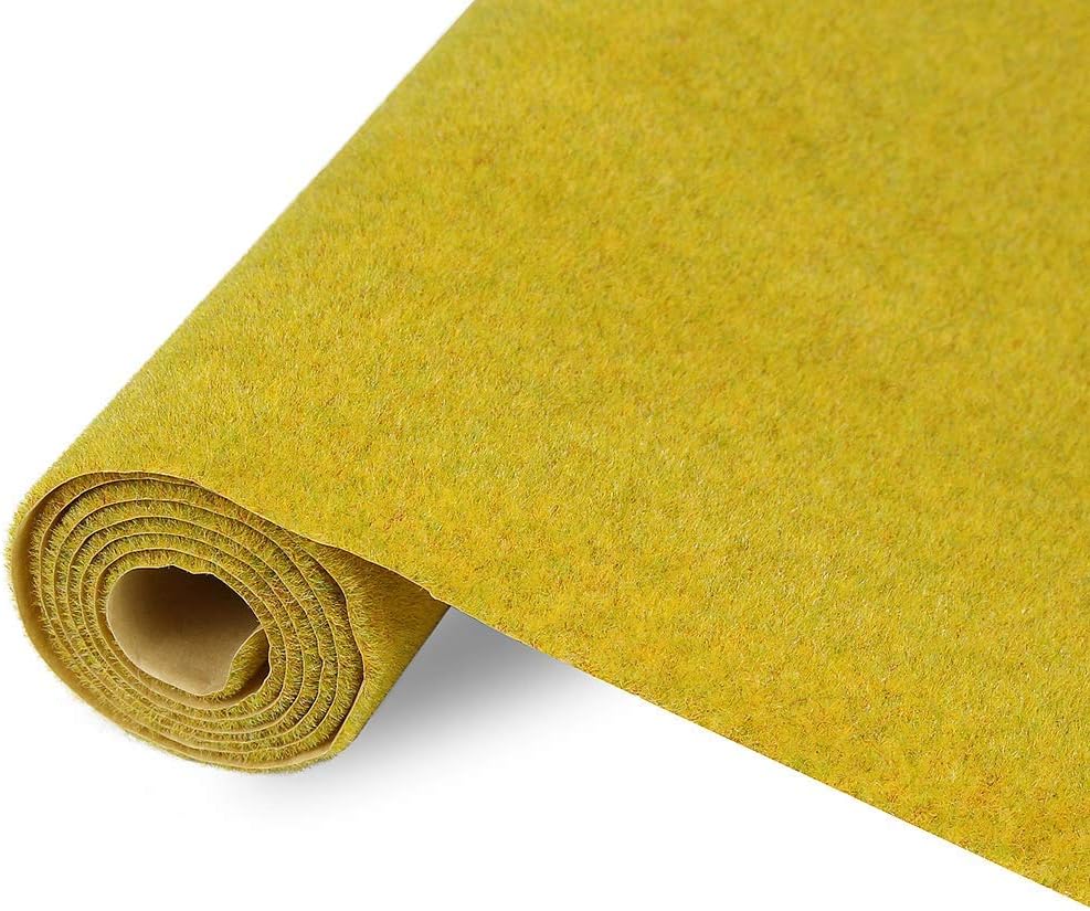 13"x39" Artificial Craft Model Grass Mat DIY Decoration for Scenery Lawn Moss,Not for Garden(Deep Green)