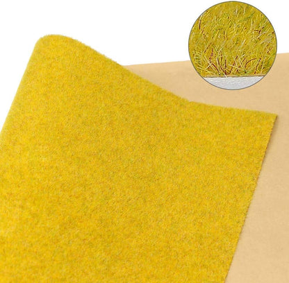13"x39" Artificial Craft Model Grass Mat DIY Decoration for Scenery Lawn Moss,Not for Garden(Deep Green)