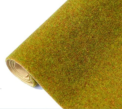 13"x39" Artificial Craft Model Grass Mat DIY Decoration for Scenery Lawn Moss,Not for Garden(Deep Green)