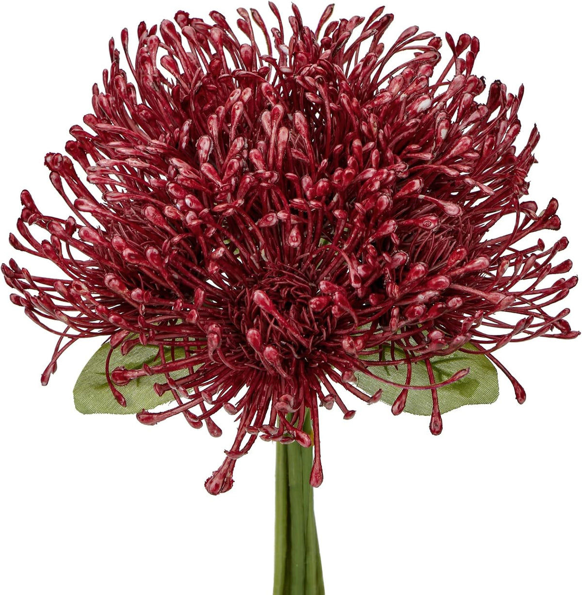 6PCS Chrysanthemum Artificial Flowers 4'' Fake Spider Mums Spring Flowers Large Faux Pincushion Flowers for Home Vase Table Centerpiece Wedding Bouquet (Pink)