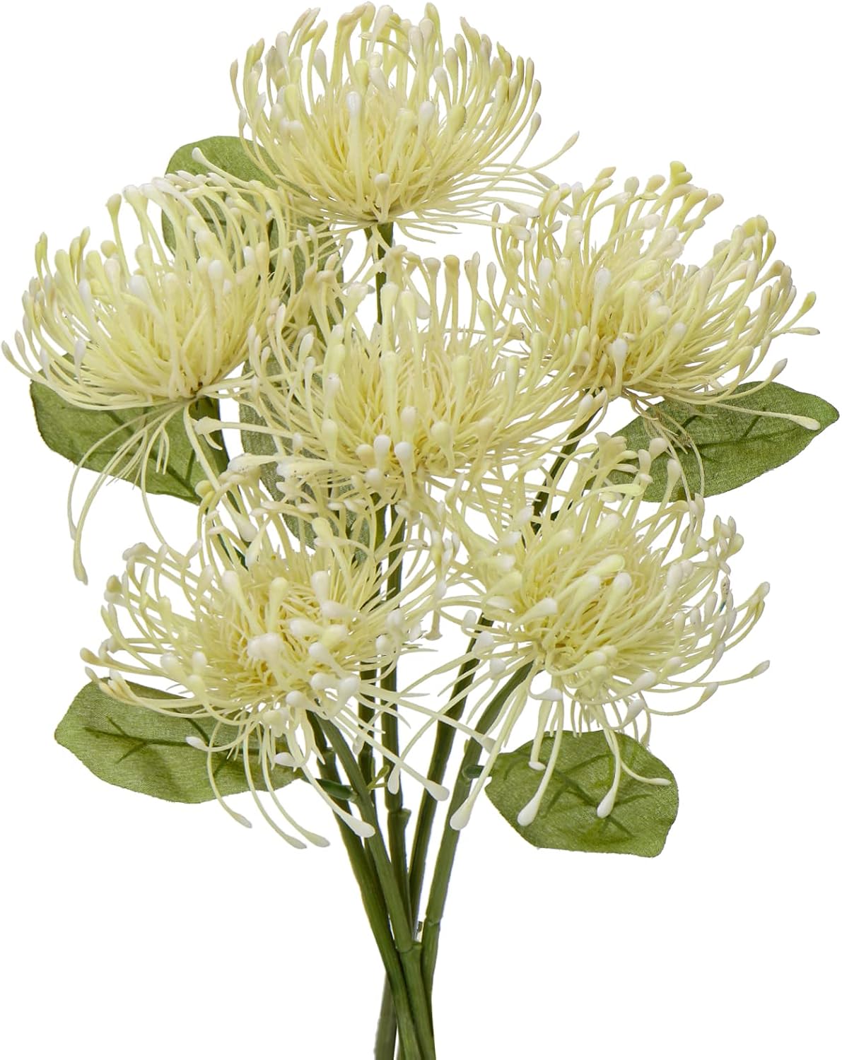 6PCS Chrysanthemum Artificial Flowers 4'' Fake Spider Mums Spring Flowers Large Faux Pincushion Flowers for Home Vase Table Centerpiece Wedding Bouquet (Pink)