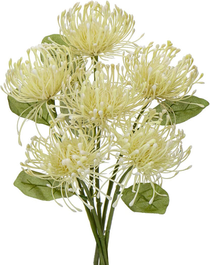 6PCS Chrysanthemum Artificial Flowers 4'' Fake Spider Mums Spring Flowers Large Faux Pincushion Flowers for Home Vase Table Centerpiece Wedding Bouquet (Pink)