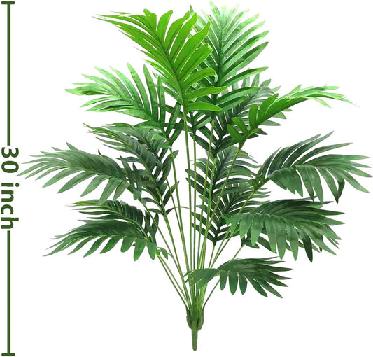 30" Artificial Palm Plants Leaves Tropical Greenery Bush Imitation Faux Fake Palm Tree Leaf for Home Kitchen Party Flowers Arrangement Wedding Decorations