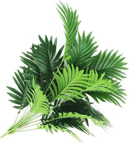 30" Artificial Palm Plants Leaves Tropical Greenery Bush Imitation Faux Fake Palm Tree Leaf for Home Kitchen Party Flowers Arrangement Wedding Decorations