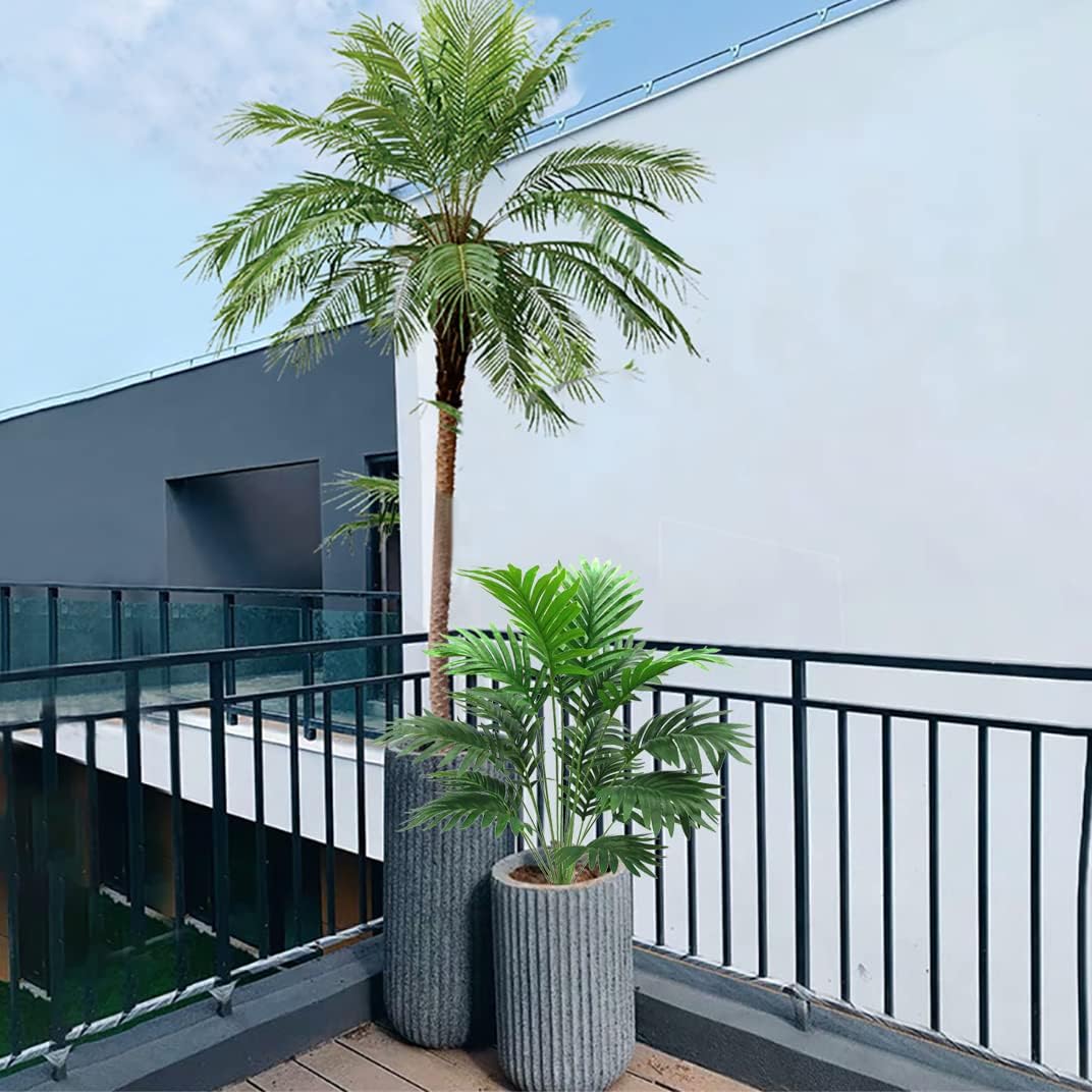 30" Artificial Palm Plants Leaves Tropical Greenery Bush Imitation Faux Fake Palm Tree Leaf for Home Kitchen Party Flowers Arrangement Wedding Decorations