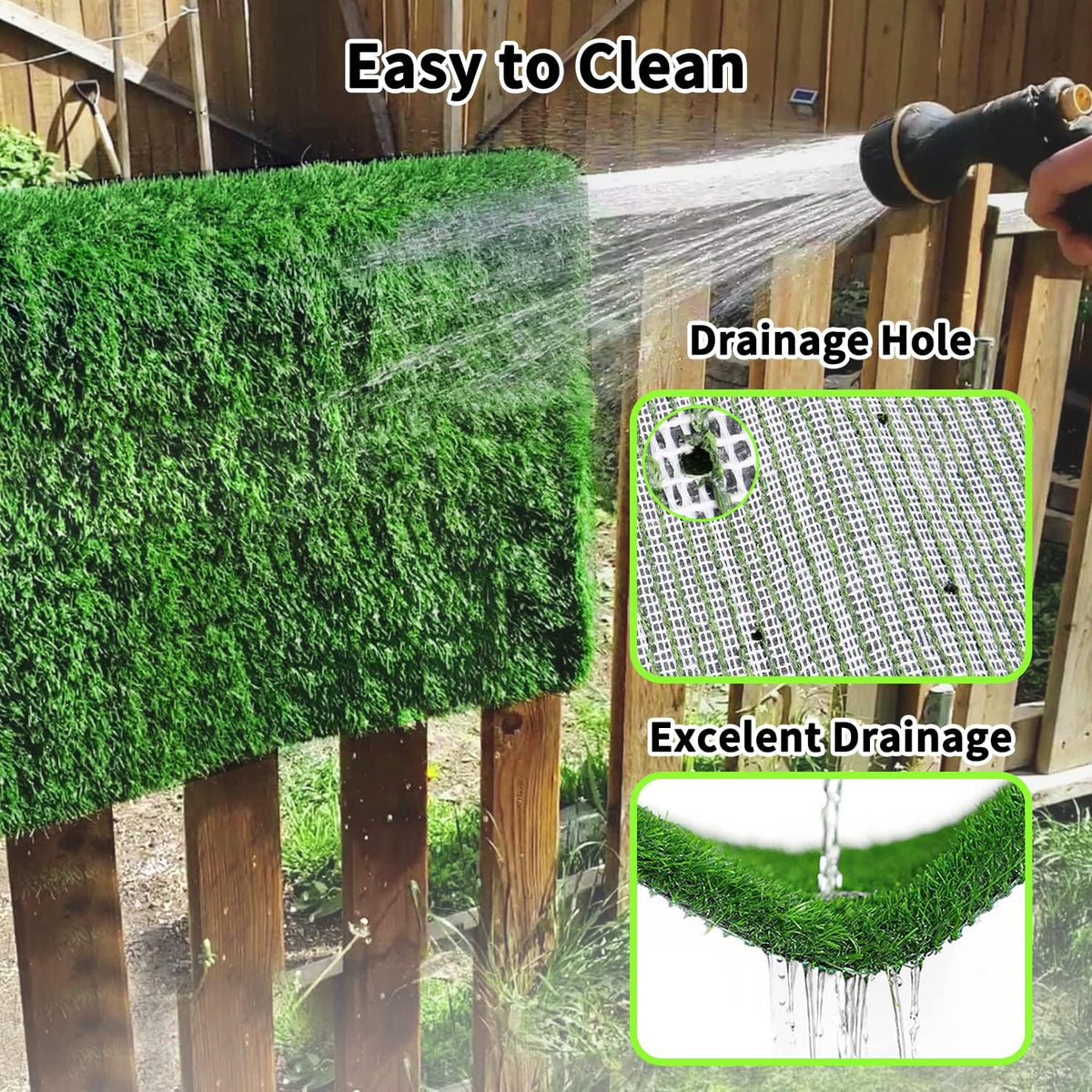 Fake Grass Pad for Dogs Potty Training Artificial Turf, 39.3x31.5in