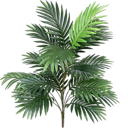 Artificial Palm Tree 30" Tall UV Resistant Tropical Areca Faux Plants Monstera Leaves Floral Arrangement Safari Leaves Party Suppliers Decorations