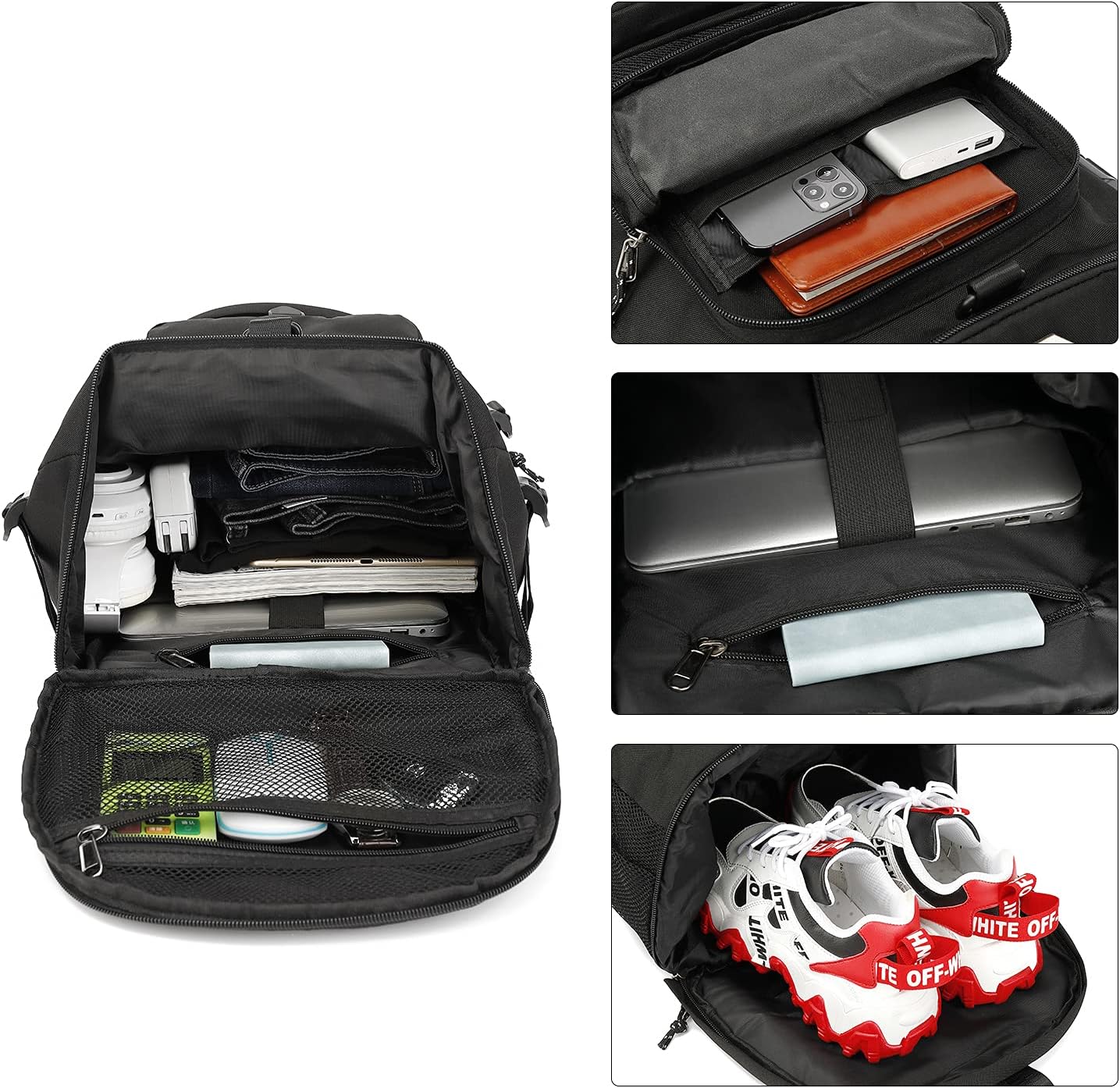 Gym Duffle Bag Backpack 4-Way Waterproof with Shoes Compartment for travel Sport Hiking laptop - Colors B