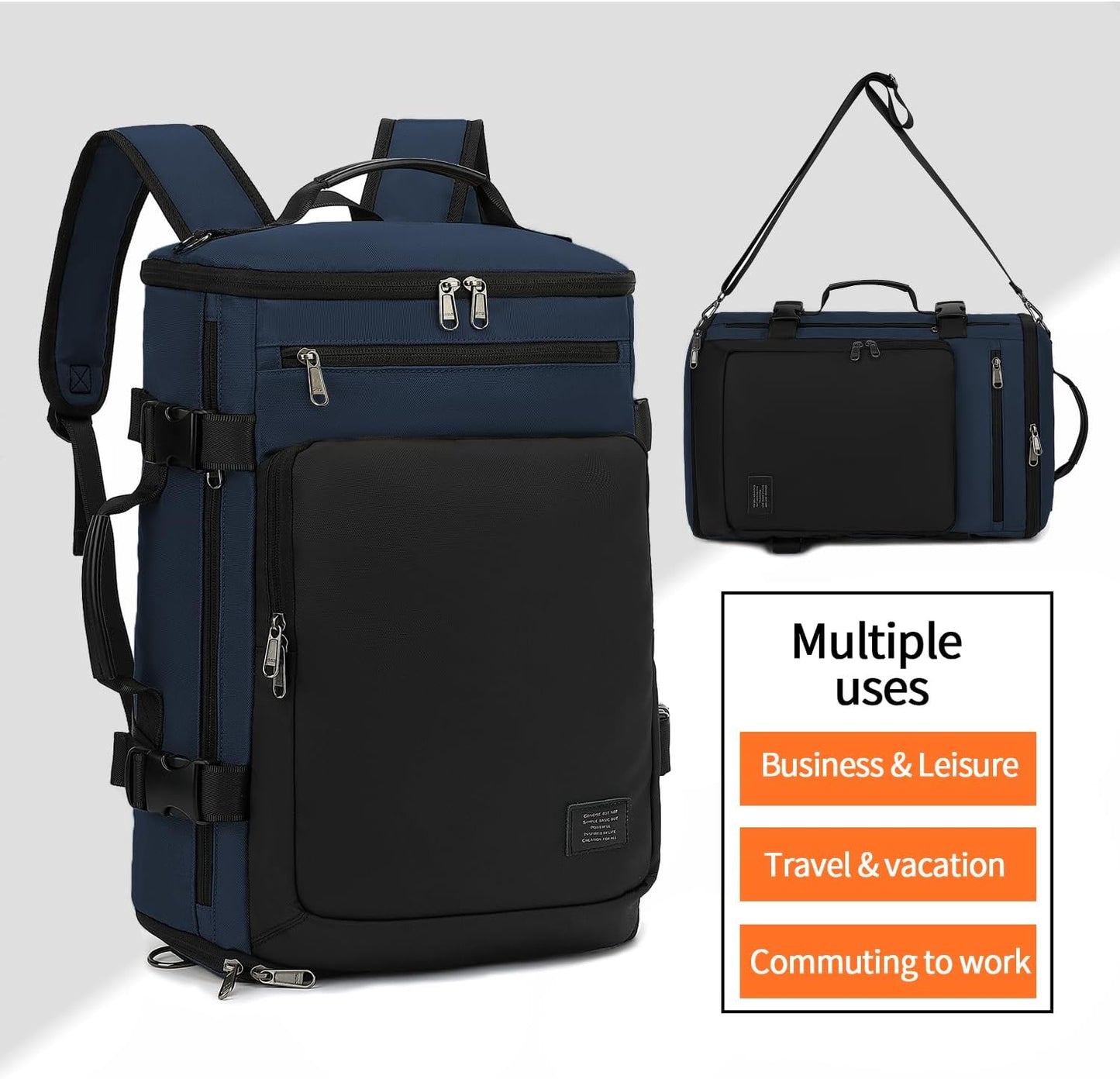 Gym Duffle Bag Backpack 4-Way Waterproof with Shoes Compartment for travel Sport Hiking laptop - Colors B