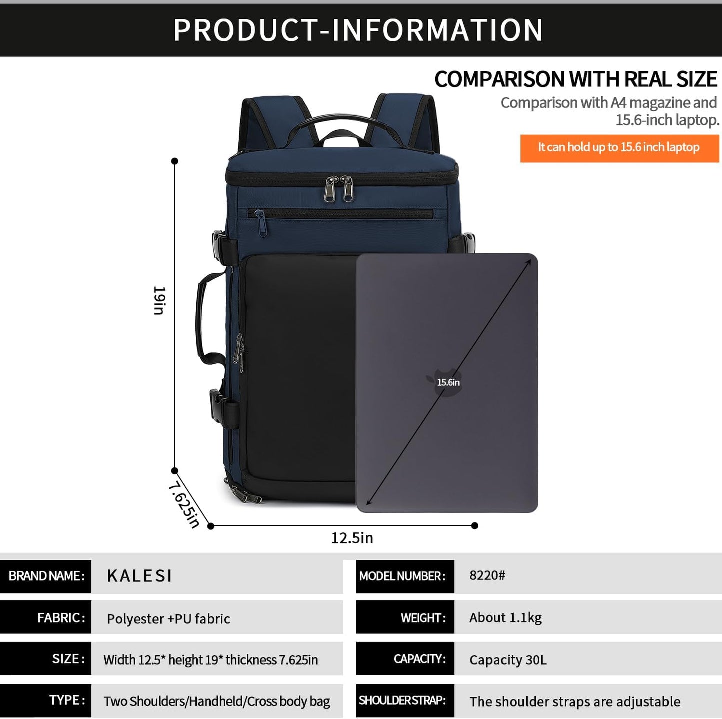 Gym Duffle Bag Backpack 4-Way Waterproof with Shoes Compartment for travel Sport Hiking laptop - Colors B