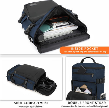 Gym Duffle Bag Backpack 4-Way Waterproof with Shoes Compartment for travel Sport Hiking laptop - Colors B