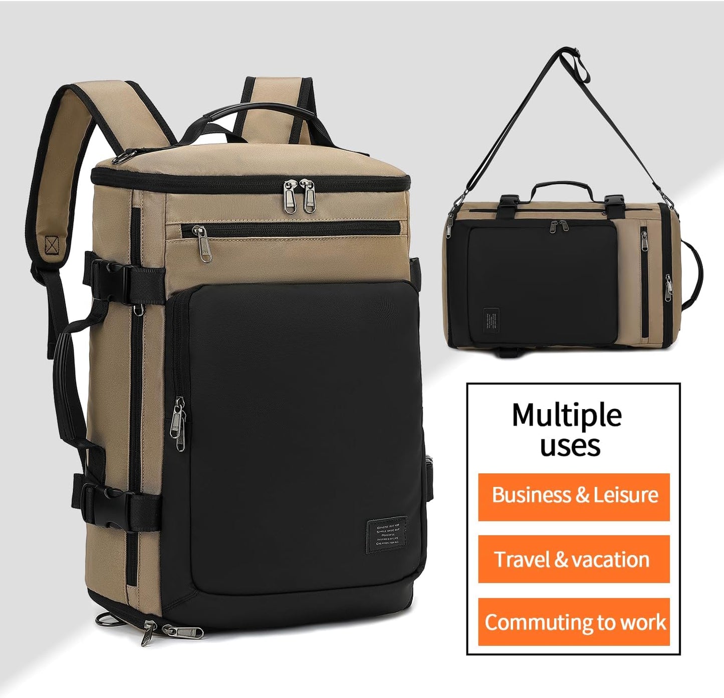 Gym Duffle Bag Backpack 4-Way Waterproof with Shoes Compartment for travel Sport Hiking laptop - Colors B