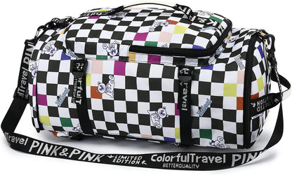 Gym Duffle Bag Backpack 4-Way Waterproof with Shoes Compartment for travel Sport Hiking laptop - Colors B