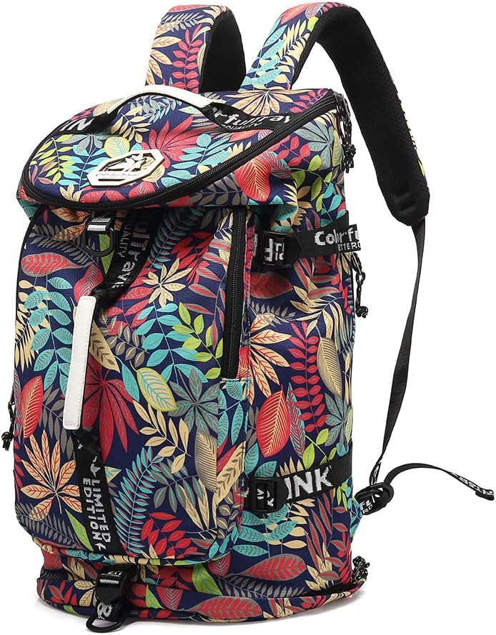 Gym Duffle Bag Backpack 4-Way Waterproof with Shoes Compartment for travel Sport Hiking laptop - Colors B
