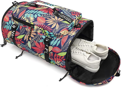 Gym Duffle Bag Backpack 4-Way Waterproof with Shoes Compartment for travel Sport Hiking laptop - Colors B