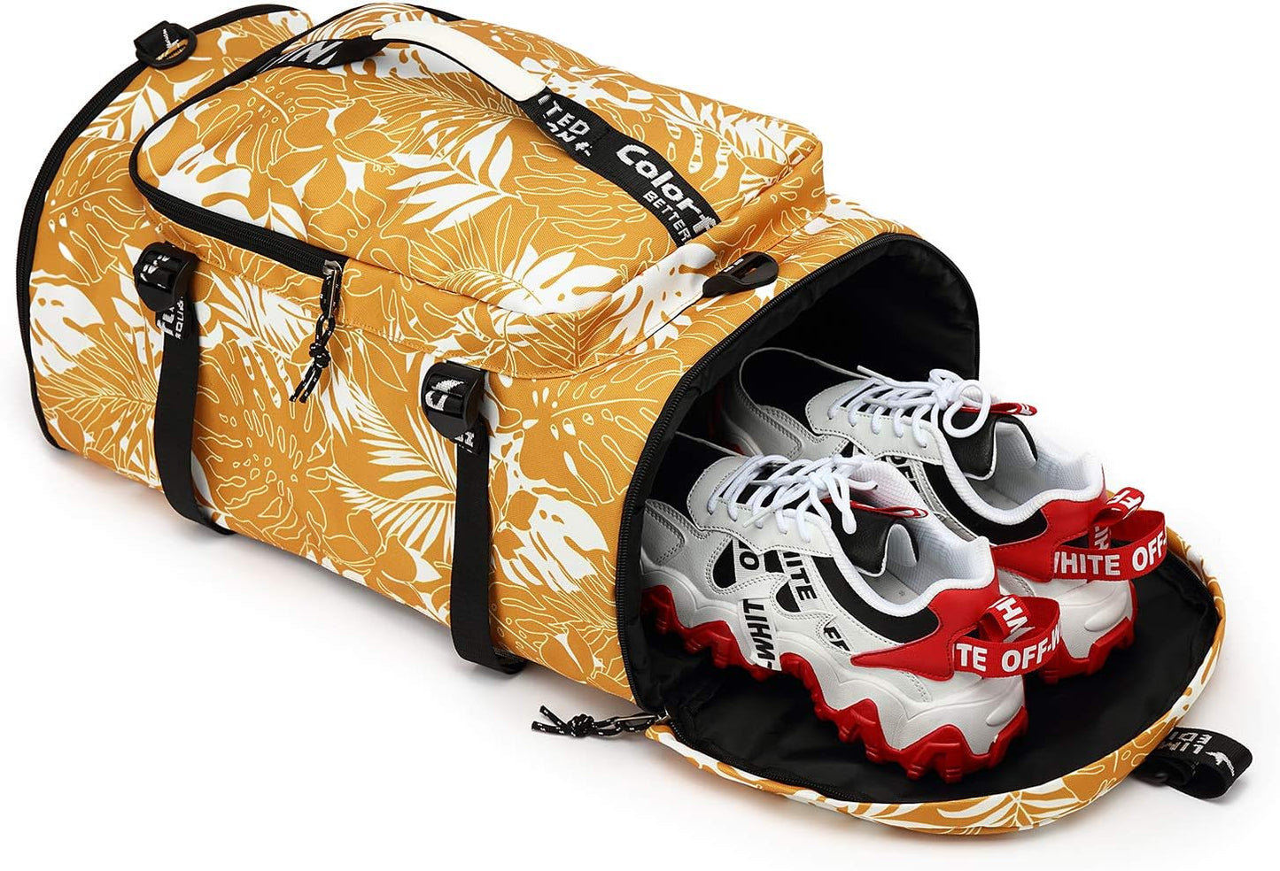 Gym Duffle Bag Backpack 4-Way Waterproof with Shoes Compartment for travel Sport Hiking laptop - Colors B