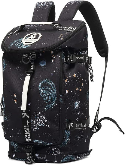 Gym Duffle Bag Backpack 4-Way Waterproof with Shoes Compartment for travel Sport Hiking laptop - Colors B