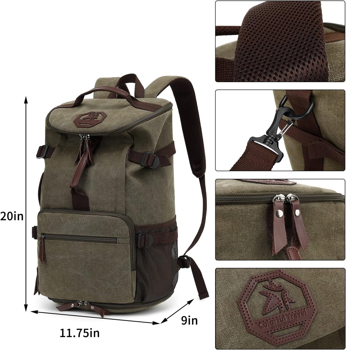 Gym Duffle Bag Backpack 4-Way Waterproof with Shoes Compartment for travel Sport Hiking laptop - Colors B