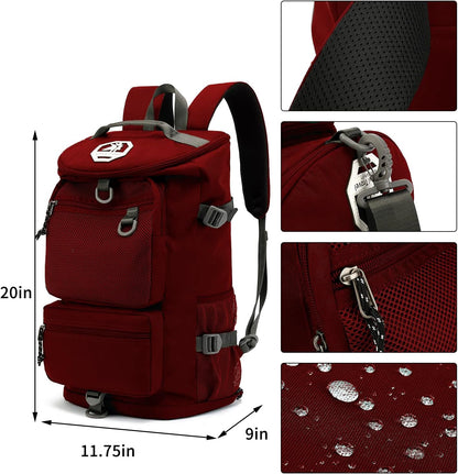 Gym Duffle Bag Backpack 4-Way Waterproof with Shoes Compartment for travel Sport Hiking laptop - Colors B