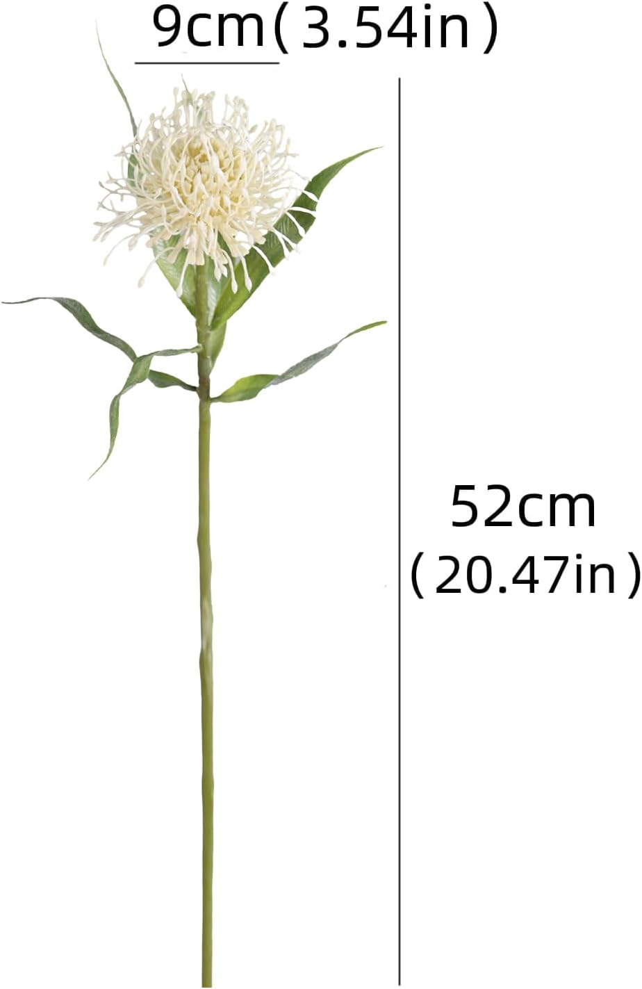 4Pcs 20.5" Artificial Protea Fall Chrysanthemum Faux Pincushion Flowers