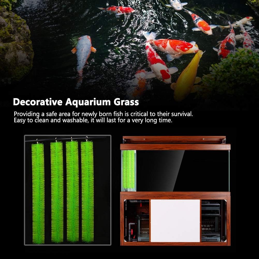 Fish Breeding Grass, Spawning Mops for Fishes, Safe Fish Hideout Decorative Aquarium Grass for Aquarium Fishes (100 x 15 cm)