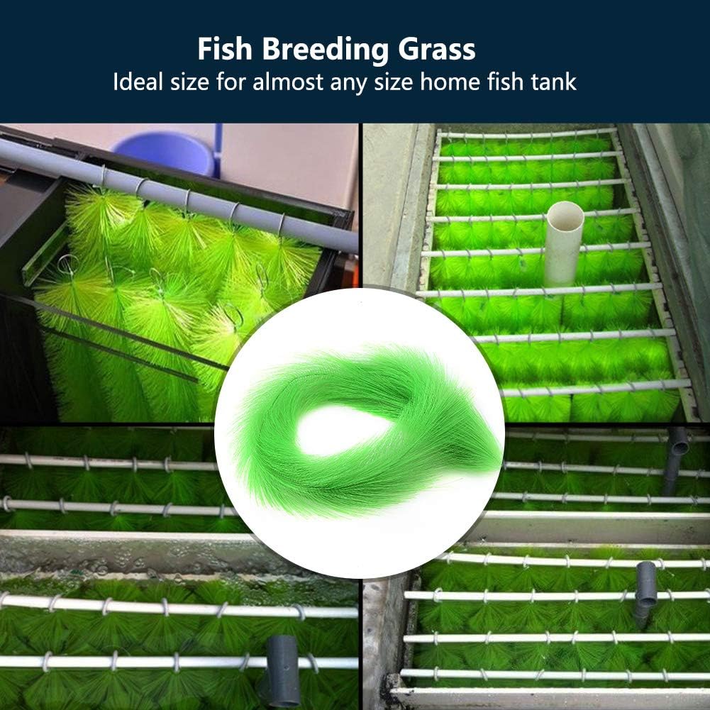 Fish Breeding Grass, Spawning Mops for Fishes, Safe Fish Hideout Decorative Aquarium Grass for Aquarium Fishes (100 x 15 cm)