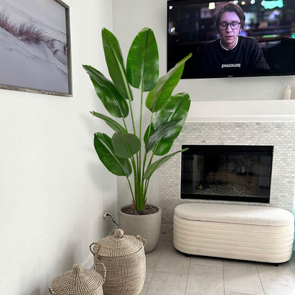 6ft Artificial Fiddle Leaf Fig Tree for Home Decor, 6 Feet Large Faux Plant Fake Ficus lyrata Silk Trees with Pot for Indoor Outdoor House Living Room Office (6 ft Tall)