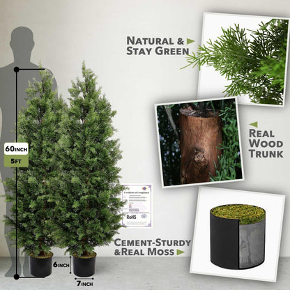 6ft Artificial Fiddle Leaf Fig Tree for Home Decor, 6 Feet Large Faux Plant Fake Ficus lyrata Silk Trees with Pot for Indoor Outdoor House Living Room Office (6 ft Tall)