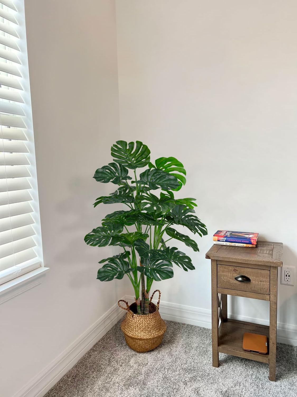 6ft Artificial Fiddle Leaf Fig Tree for Home Decor, 6 Feet Large Faux Plant Fake Ficus lyrata Silk Trees with Pot for Indoor Outdoor House Living Room Office (6 ft Tall)