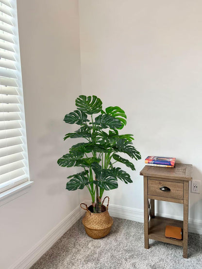 6ft Artificial Fiddle Leaf Fig Tree for Home Decor, 6 Feet Large Faux Plant Fake Ficus lyrata Silk Trees with Pot for Indoor Outdoor House Living Room Office (6 ft Tall)