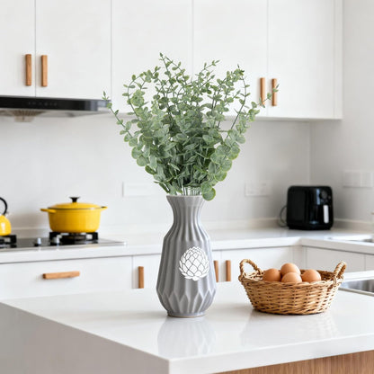 10pcs Eucalyptus Stems Artificial Eucalyptus Leaves Fake Greenery Branches Fake Flowers for Wedding Centerpiece Spring Easter Farmhouse Home Decoration