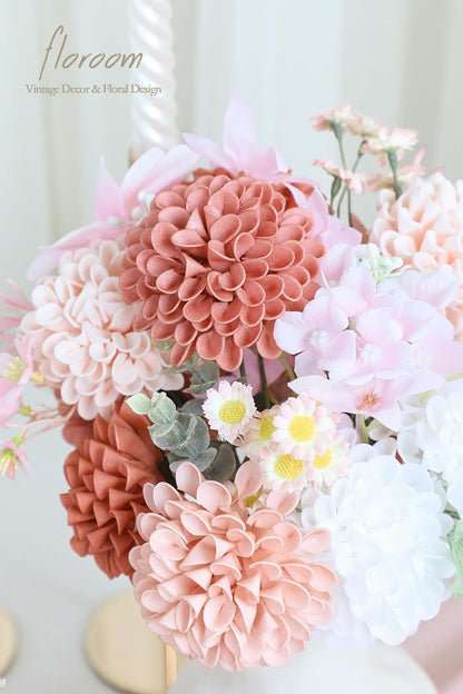 Artificial Dahlia Flowers 25pcs Real Looking Ivory Foam Fake Roses with Stems for DIY Wedding Bouquets White Bridal Shower Centerpieces Floral Arrangements Party Tables Home Decoration