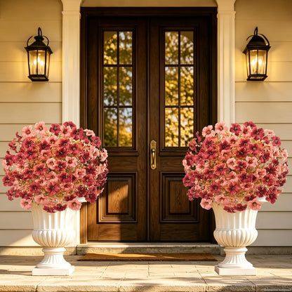 Artificial Mums for Outdoors Topiary Ball Flowers with Ground Spikes