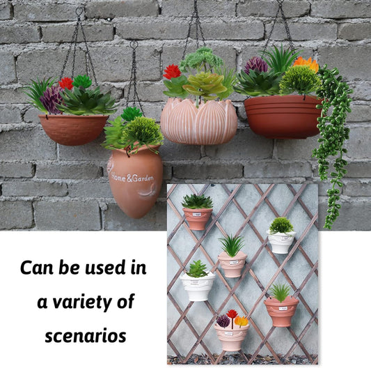 Succulents Plants Artificial, 20pcs Colorful Fake Succulents, Mini Artificial Succulents for DIY Home Terrarium Floral Wall Office Decoration (Unpotted)