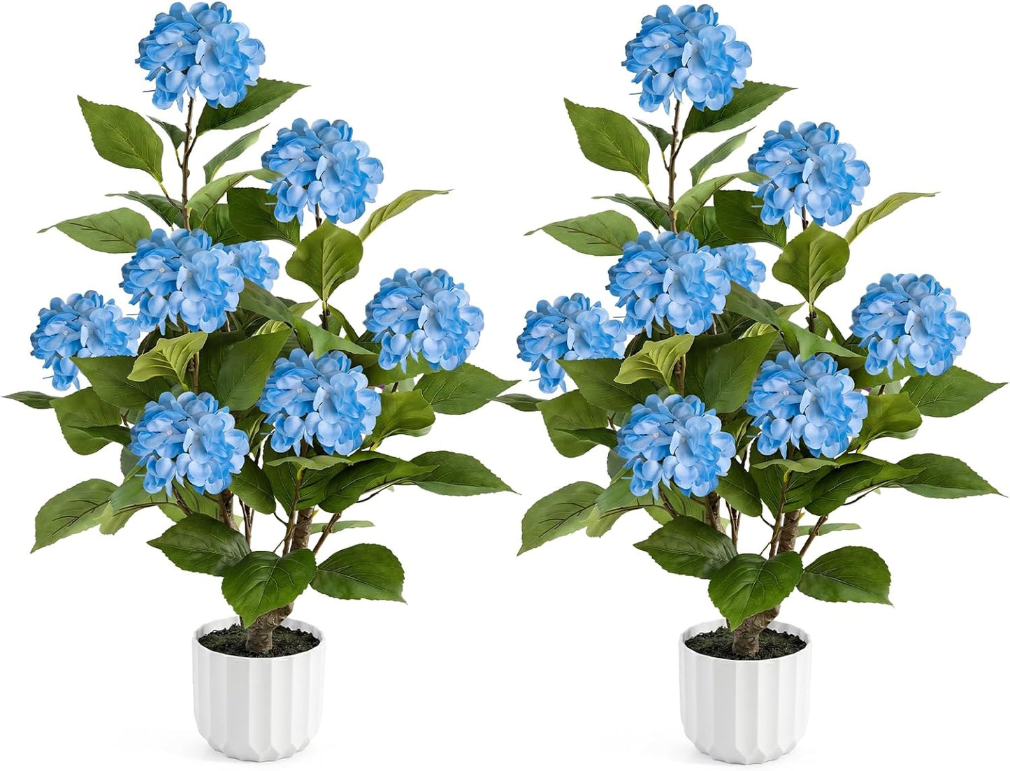 3FT Artificial Bougainvillea Tree with Lush Pink Flowers, Faux Potted Fake Plant, UV Resistant Artificial Tree for Indoor Outdoor Home Decor, Living Room, Office, Patio, Porch