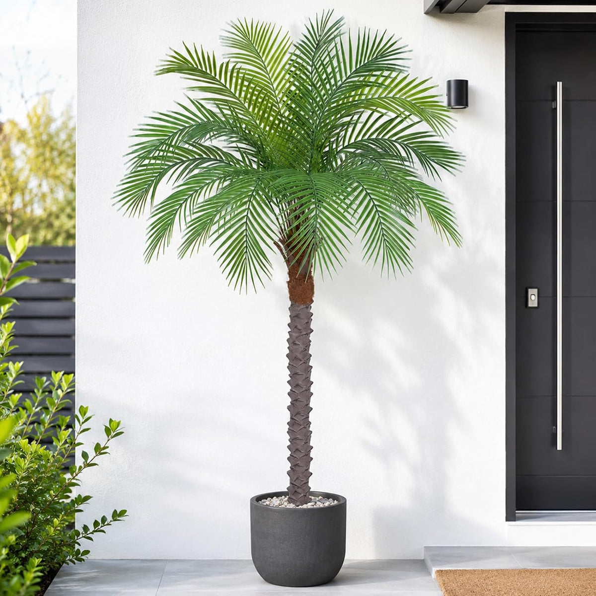 5ft Artificial Phoenix Palm Tree, Faux Coconut Silk Tropical Fake Palm Plant for Indoor Outdoor Home Office Patio Bathroom Pool Coastal Decor