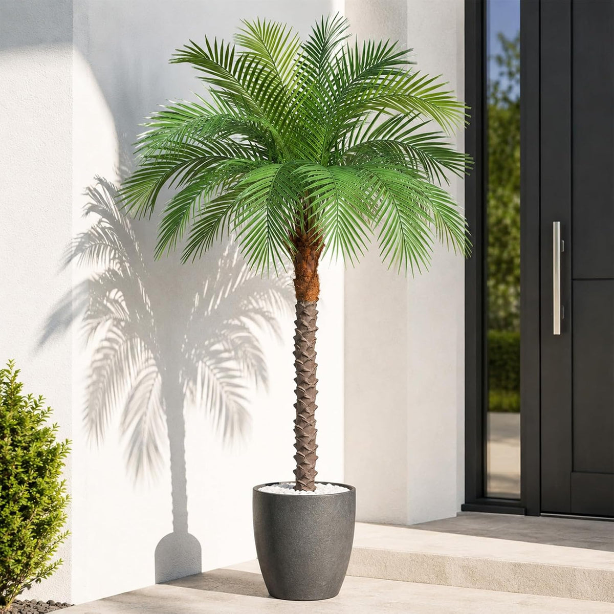 5ft Artificial Phoenix Palm Tree, Faux Coconut Silk Tropical Fake Palm Plant for Indoor Outdoor Home Office Patio Bathroom Pool Coastal Decor