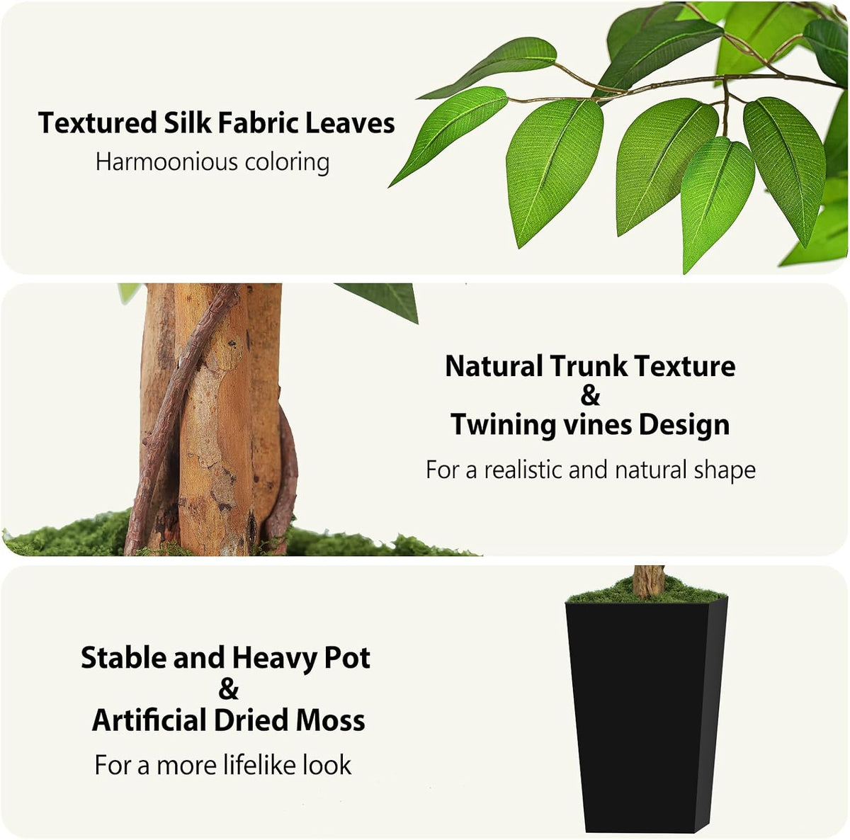 5ft Artificial Phoenix Palm Tree, Faux Coconut Silk Tropical Fake Palm Plant for Indoor Outdoor Home Office Patio Bathroom Pool Coastal Decor
