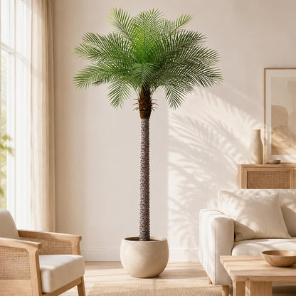5ft Artificial Phoenix Palm Tree, Faux Coconut Silk Tropical Fake Palm Plant for Indoor Outdoor Home Office Patio Bathroom Pool Coastal Decor