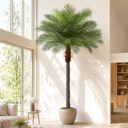 5ft Artificial Phoenix Palm Tree, Faux Coconut Silk Tropical Fake Palm Plant for Indoor Outdoor Home Office Patio Bathroom Pool Coastal Decor