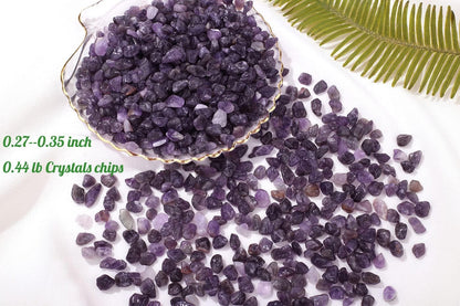 Fluorite Aquarium Gravel Rocks Natural Tumbled Healing Crystal Chips Bulk Gemstones Tumbled Crushed Stones for Fountain Vase Filler Planters Decorative Fish Tank Potted Reiki Energy Balancing 0.44lb