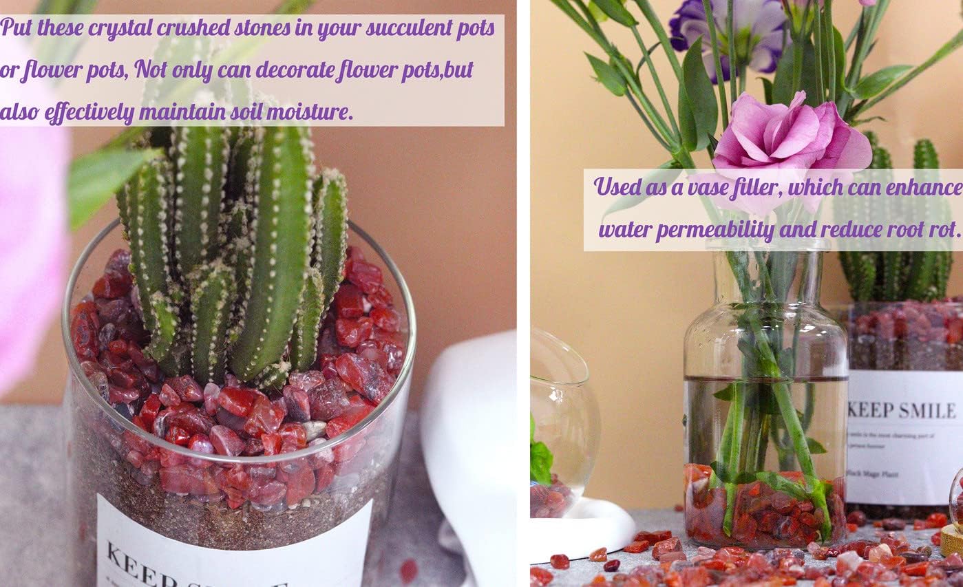 Fluorite Aquarium Gravel Rocks Natural Tumbled Healing Crystal Chips Bulk Gemstones Tumbled Crushed Stones for Fountain Vase Filler Planters Decorative Fish Tank Potted Reiki Energy Balancing 0.44lb