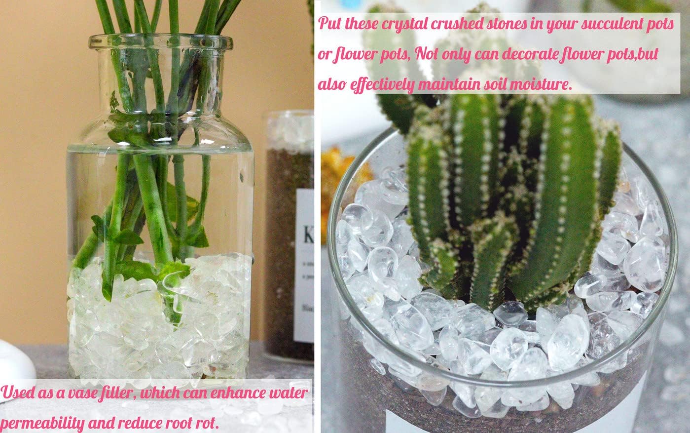 Fluorite Aquarium Gravel Rocks Natural Tumbled Healing Crystal Chips Bulk Gemstones Tumbled Crushed Stones for Fountain Vase Filler Planters Decorative Fish Tank Potted Reiki Energy Balancing 0.44lb