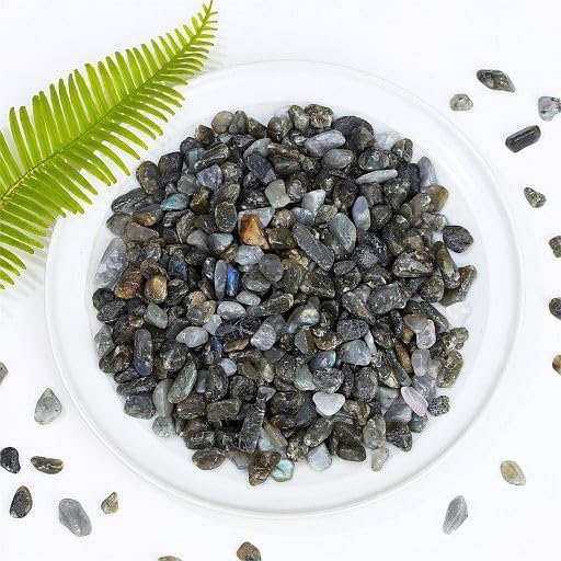 Fluorite Aquarium Gravel Rocks Natural Tumbled Healing Crystal Chips Bulk Gemstones Tumbled Crushed Stones for Fountain Vase Filler Planters Decorative Fish Tank Potted Reiki Energy Balancing 0.44lb