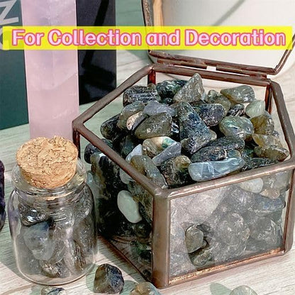 Fluorite Aquarium Gravel Rocks Natural Tumbled Healing Crystal Chips Bulk Gemstones Tumbled Crushed Stones for Fountain Vase Filler Planters Decorative Fish Tank Potted Reiki Energy Balancing 0.44lb