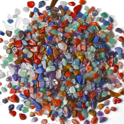 Fluorite Aquarium Gravel Rocks Natural Tumbled Healing Crystal Chips Bulk Gemstones Tumbled Crushed Stones for Fountain Vase Filler Planters Decorative Fish Tank Potted Reiki Energy Balancing 0.44lb